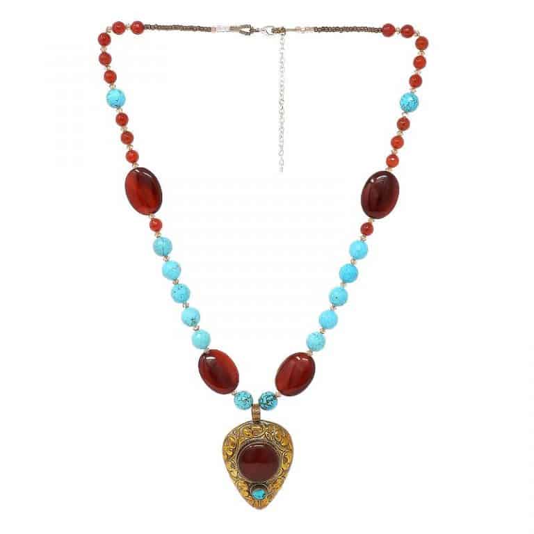 Carnelian Tibetan Necklace