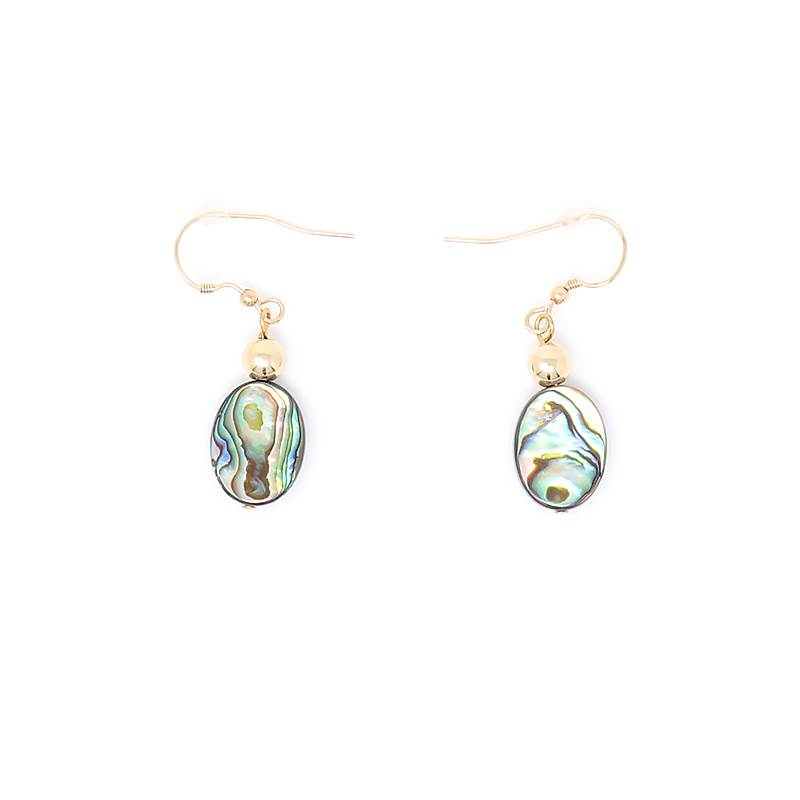Abalone Gold Splash Earrings