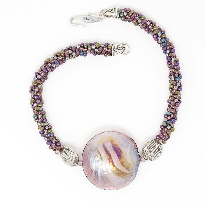Murano Purple Bubble Necklace