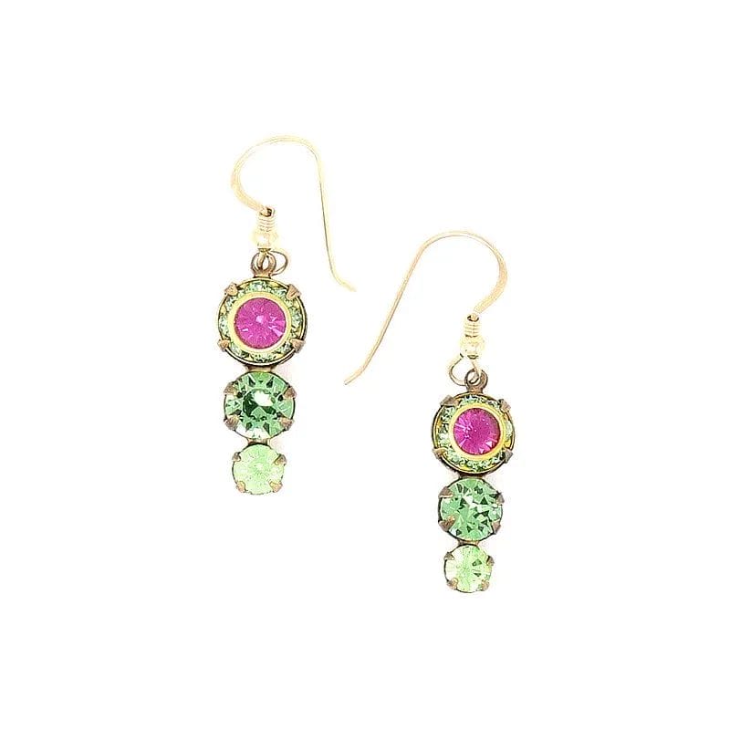 Dahlia Green Crystal Earrings - HerMJ