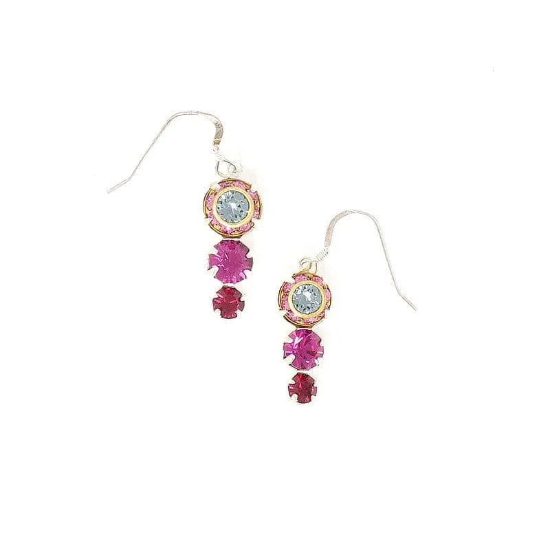 Lotus Pink Crystal Earrings - HerMJ