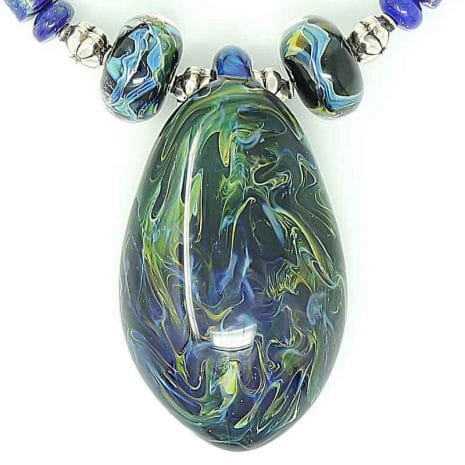 Lapis Lazuli Sterling Silver Pendant Necklace - Pendant