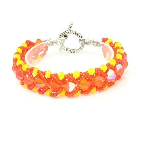 Sunrise Orange Crystal Bracelet