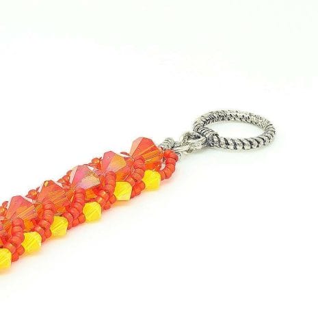 Sunrise Orange Crystal Bracelet